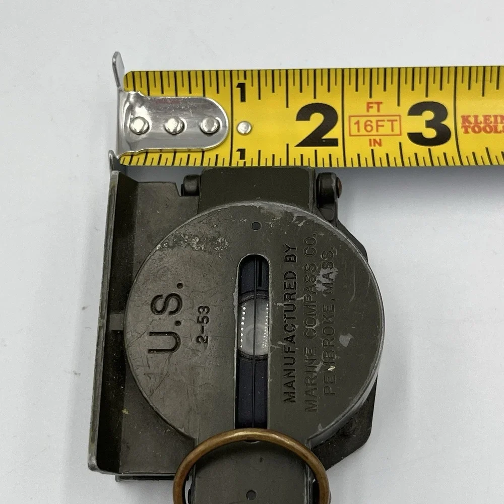 1953 Korean War Lensatic Magnetic Marine Compass Co Pembroke, Mass Marine Corp